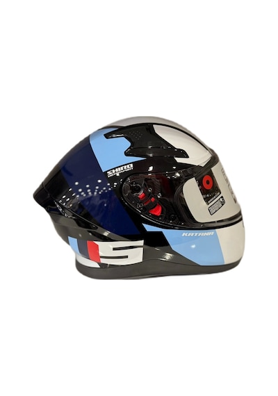 Shiro Katana Sv S Power Kapalı Kask Beyaz - Lacivert - Mavi