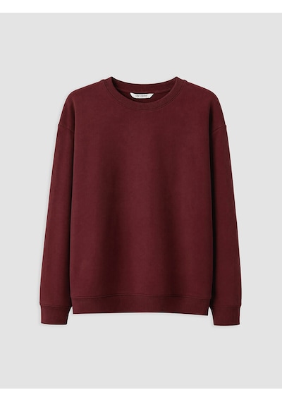 Lcw Vision Bordo Bisiklet Yaka Erkek Sweatshirt