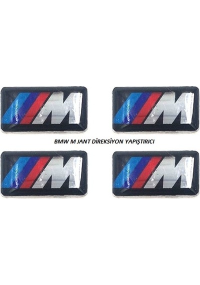 Bmw Amblem Jant M Direksiyon Logo 4 ADET--Stokdan Aynı Gün -