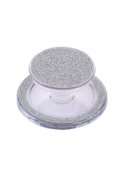 Simli Popsocket Telefon Tutacağı Magsafeli Tutucu P Soket 15 Telefon Standı Gümüş