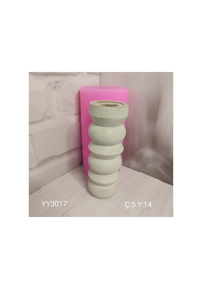 Yy3017 Silindir Uzun Mumluk 6 Dilimli 14cm 2 Dilimi Sivri Silikon