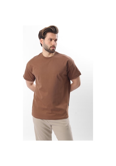 Madmext Kahverengi Bisiklet Yaka Çoban Dikişli Overfit Erkek T-shirt E7103 Kahverengi Madmext Kahverengi Bisiklet Yaka Çoban Dikişli Overfit Erkek T-shirt E7103 Kahverengi