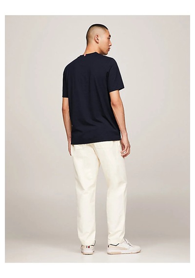 Tommy Jeans Tommy Hilfiger Sıfır Yaka Erkek T-shirt SIYAH