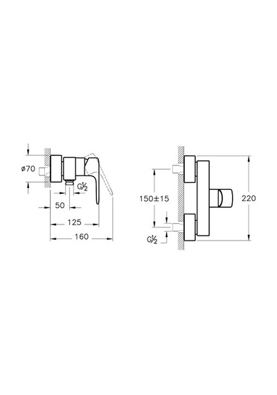 Artema Root Round A4272626 Duş Bataryası Bakır