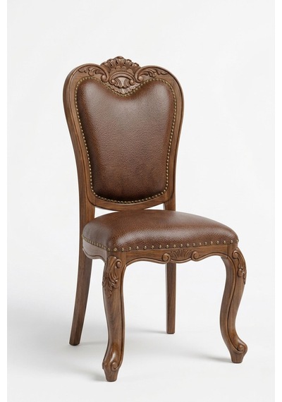 Orsay Klasik Fransız Stil Ahşap Sandalye Ceviz