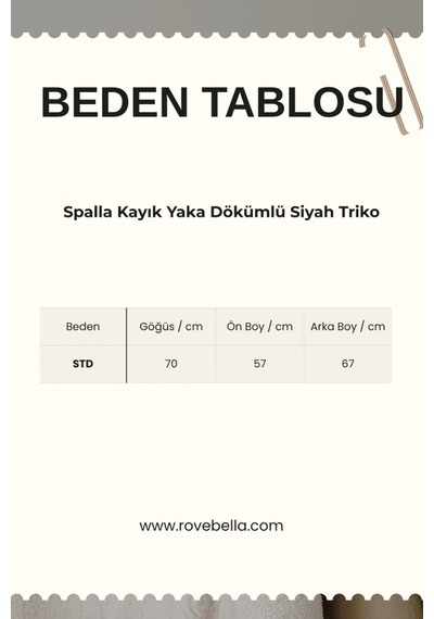 Rovebella Spalla Kayık Yaka Dökümlü Siyah Triko