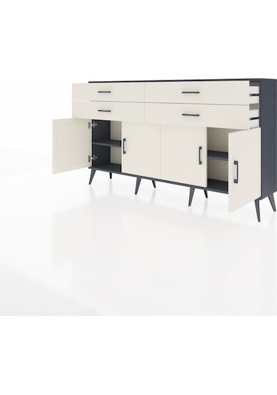 Arges Konsol 2 Raflı 4 Çekmeceli 8 Kapaklı 176x30x99 Antrasit-ayt Antrasit-aytaşı Arges Konsol 2 Raflı 4 Çekmeceli 8 Kapaklı 176x30x99 Antrasit-ayt Antrasit-aytaşı