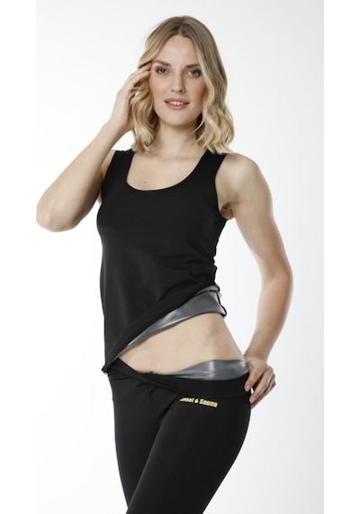 Fitformgiyim Fit Form Sauna Termal Tayt- Spor Korse Pantolon Siyah