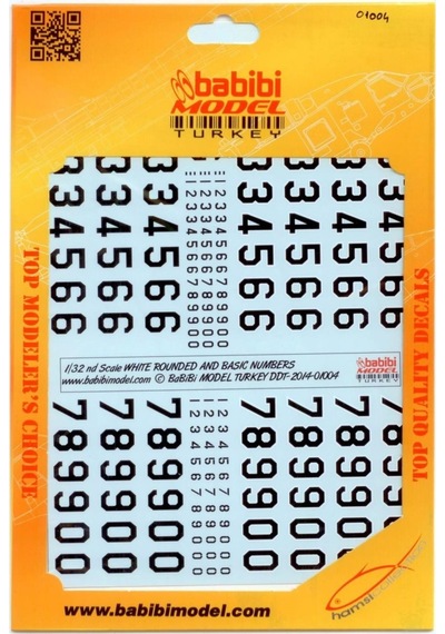 Babibi Ddt01004 1/32 Ölçek, Türk Hava Kuvvetleri Rakam Seti, Dekal Çıkartma