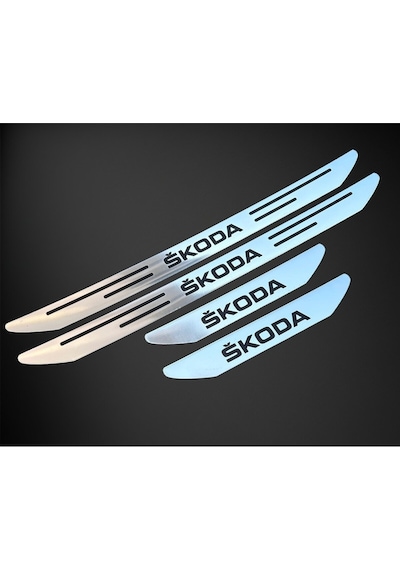 Skoda Forman Özel Kapı Eşik Yazısı Krom
