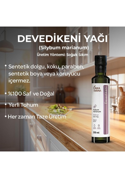Onka Farma %100 Saf Devedikeni Yağı 250 Ml %100 Doğal Soğuk Sıkım Deve Dikeni Yağı Tekli