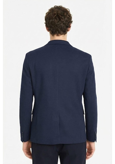 Defacto Slim Fit Dar Kesim Blazer Ceket F7690ax26spnv64 Lacivert-nv64