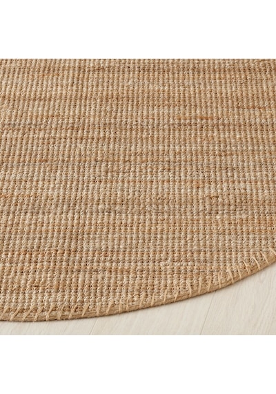 Jüt Halı, Natürel, 130 Cm Yuvarlak