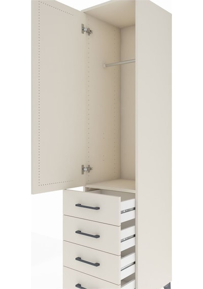 Hyperion Dolap Tek Raflı 4 Çekmeceli Tek Askılı 44x44x195 Aytaşı-aytaşı Aytası