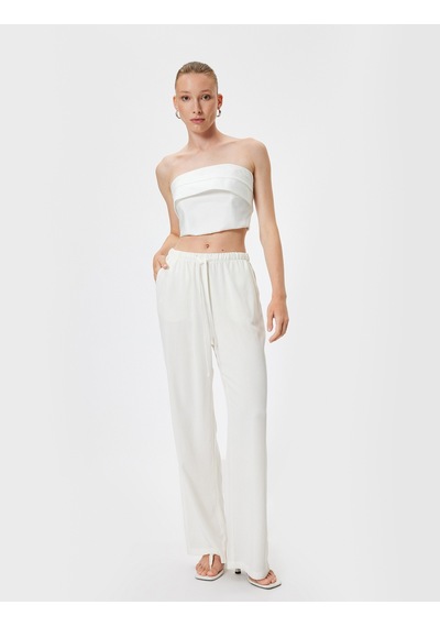 Koton Koton X Sima Tarkan - Keten Karışımlı Bol Paça Pantolon Cepli Beli Bağlamalı Beyaz 4sak40574pw Beyaz Koton Koton X Sima Tarkan - Keten Karışımlı Bol Paça Pantolon Cepli Beli Bağlamalı Beyaz 4sak40574pw Beyaz