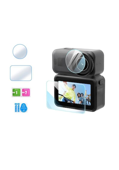 Teknoroket Djı Osmo Nano Uyumlu Ekran + Lens Temperli Cam Koruyucu 9h Şeffaf