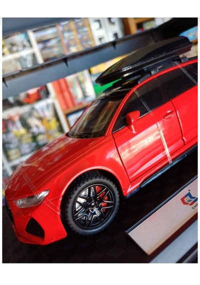 Che-zhı Audi Rs6 Metal Kırmızı Sesli Işıklı Model Araba
