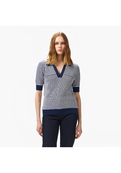Nautica Kadın Lacivert Regular Fit Çizgili Triko Çizgili 55s101t Lacivert