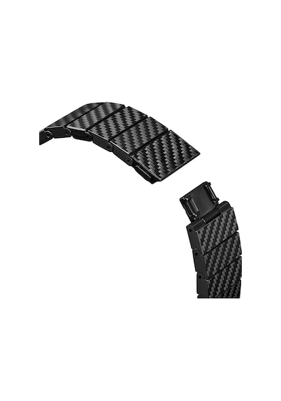 Pitaka Modern Serisi Karbon Fiber Galaxy Watch 4 Classic 46mm Uyumlu Kordon Black-grey Twill