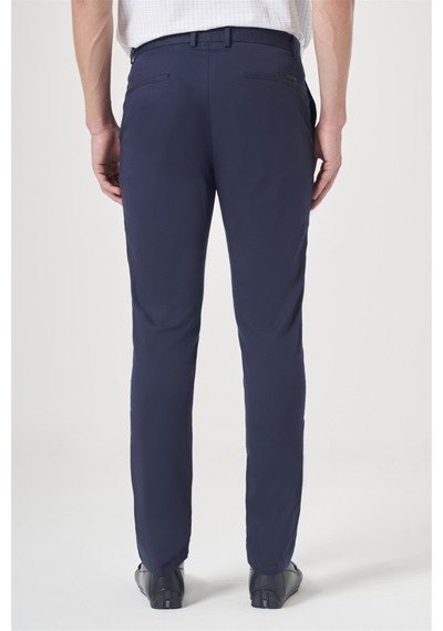 İmza Lacivert Yan Cep Slim Fit Casual Pamuklu Chino Pantolon 1003260178 Koyu Lacivert