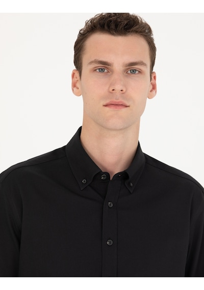 Pierre Cardin Erkek Siyah Desenli Gömlek 50276553-vr046 Siyah