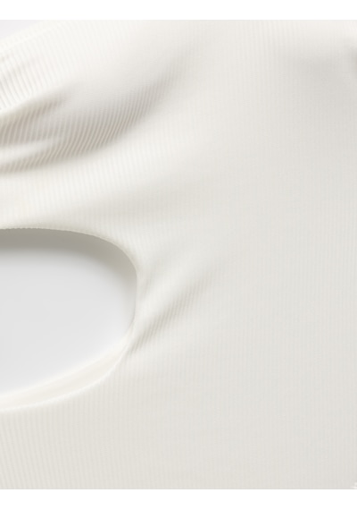Koton Dokulu Tek Omuz Pencere Detaylı Mayokini Ekru 5sak20046mm 27x Ekru