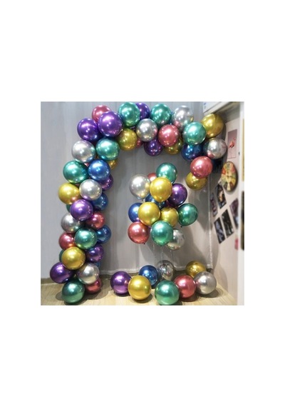 12 Inç Standart Boy Krom Balon 50 Adet Karışık A