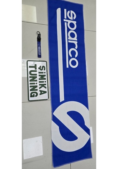 Sparco Mavi Otomobil Torpido Havlusu Göğüs Halısı Üniversal Yıkanabilir Her Araca Uyumlu Anahtarlık