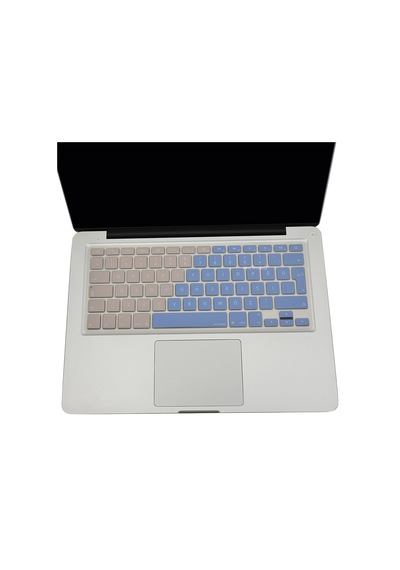 Apple Uyumlu MacBook Air Pro Klavye Koruyucu Türkçe Q R.powder Eski Usb Li Model 2008/2017 Yılı İle R.powder Mavi Pembe
