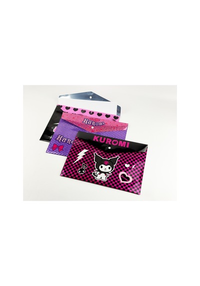 Hello Kitty Kuromi Lisanslı A4 Çıt Çıtlı Evrak Dosyası Okul Alışverişi, Kırtasiye Çıt Çıt Dosyalık - Bgakuromidosya003 Çok Renkli