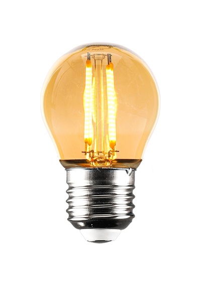 G45 Rustik Led Sarı Top Ampul E27