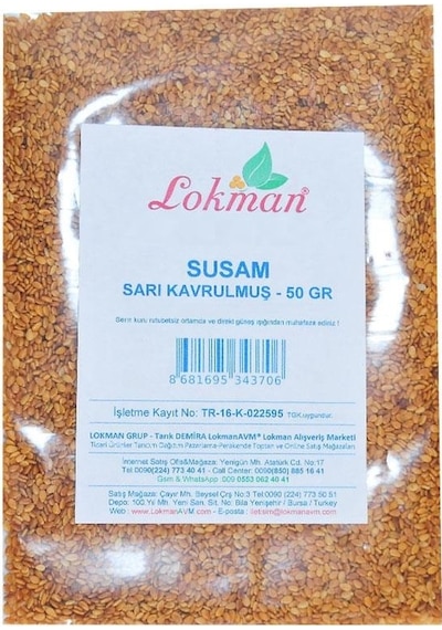 Lokman Kavrulmuş Sarı Susam 50 G