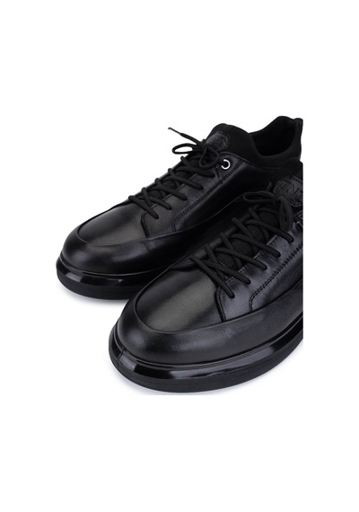 Tamer Tanca Erkek Hakiki Deri Siyah Analin Sneakers & Spor Ayakkabı 1145 20548 Erk Ayk Y26 Sıyah Anl