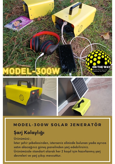 300w Taşınabilir Güç İstasyonu Lifepo4 Bataryalı Solar Jeneratör