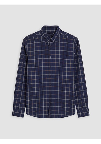 Lcwaıkıkı Classic Lacivert Regular Fit Ekose Oxford Erkek Gömlek