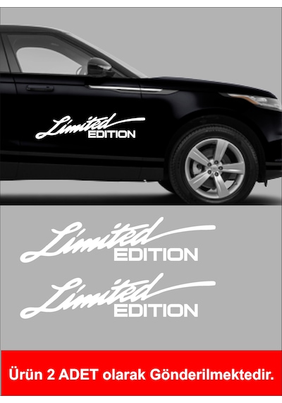 Limited Edition 2 Adet Sticker - Araba Oto Motosiklet Karavan Cam Sticker - 00305 20X5 Cm