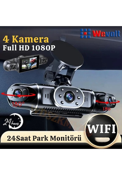 Mb-5900 Yeni Premium 4 Kameralı Full Hd 1080 P Geniş Açı Araç Kayıt Kamerası