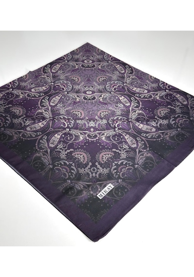 Miray Nevada Büyük Boy Organik Pamuk Eşarp - 120 X 120 - 06453 Mor
