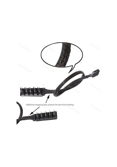 4 Port Fan Çoklayıcı Y Pwm 4353P Splitter 4 Pin Cpu 12V Switch Po