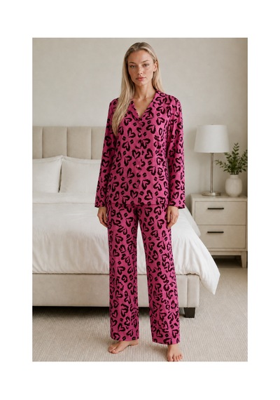 Fit Women Kadın Casual Esnek Bol Lila Pijama Takımı 4672