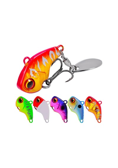 Valkyrie 5 Adet Lrf Kaşık Kuyruklu Titreşimli Wobbler Balık Olta Yem Seti - 14gr 6cm - Spin Ve Baitcasting İçin Uygun - 5pcs