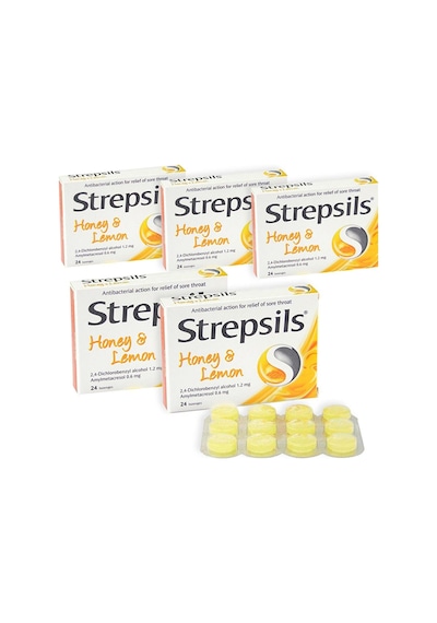 Strepsils Bal-Limon Aromalı 24 Pastil 5 Adet