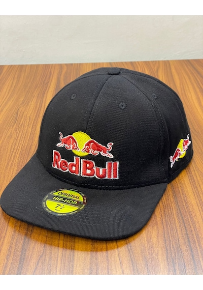 Hamze Red Bull Nakışlı Hip Hop Snapback Rapper Basket Cap Şapka Siyah