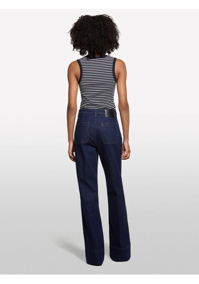 Sisley Pamuk Karışımlı Önü Yama Cepli Bol Paça Denim Pantolon Kadın Mavi Pantolon - 325a448qlf07g Sisley Pamuk Karışımlı Önü Yama Cepli Bol Paça Denim Pantolon Kadın Mavi Pantolon - 325a448qlf07g