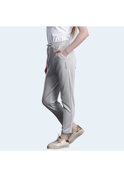 Slazenger KORBIN Kadın Cepli Dar Paça Taş Gri Eşofman Altı