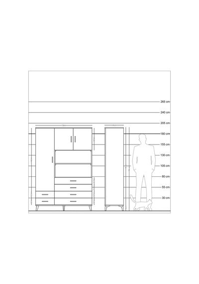 Hyperion Dolap 8 Raflı 6 Çekmeceli 3 Kapaklı 132x44x195 Çam-aytaşı/antrasit Aytası/antrasıt Hyperion Dolap 8 Raflı 6 Çekmeceli 3 Kapaklı 132x44x195 Çam-aytaşı/antrasit Aytası/antrasıt