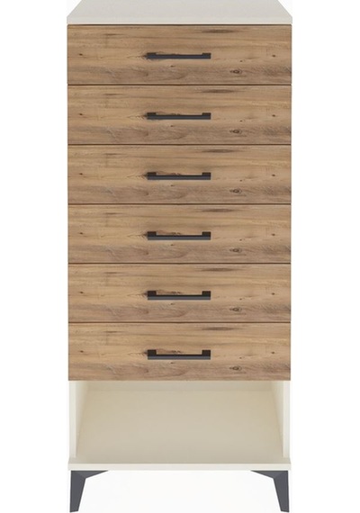 Arges Dolap 6 Çekmeceli 60x30x134 Aytaşı-çam Aytaşı