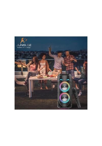 Bluetooth Hoparlör Sd Kart Usb Girişli Mikrofonlu Led Işıklı Şarjlı Kablosuz Speaker