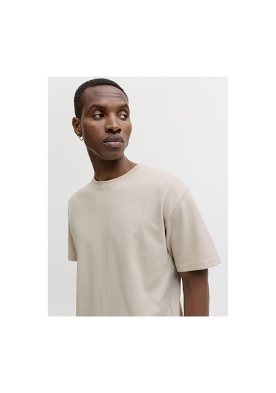 Jack & Jones Jprblaethan Ss Logo Tee Sn Bej