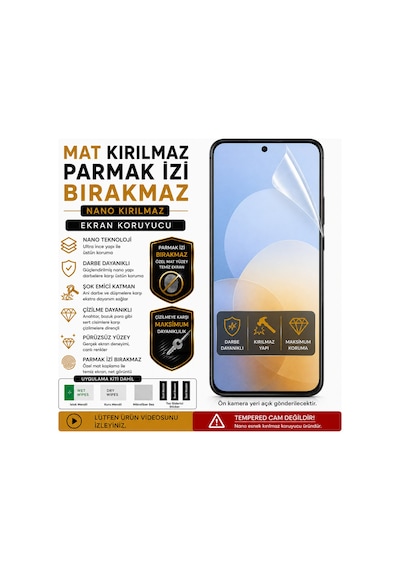 İphone 14 Pro Max Uyumlu Mat Nano Kırılmaz Hidrojel Ekran Koruyucu